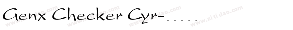 Genx Checker Cyr字体转换